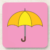Yellow Umbrella Bier Onderzetter (Voorkant)