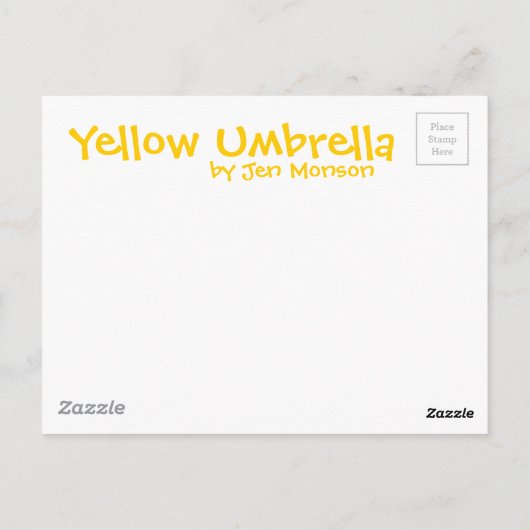 Yellow Umbrella Briefkaart (Achterkant)