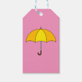Yellow Umbrella Cadeaulabel (Voorkant)