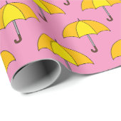Yellow Umbrella Cadeaupapier (Rol Hoek)
