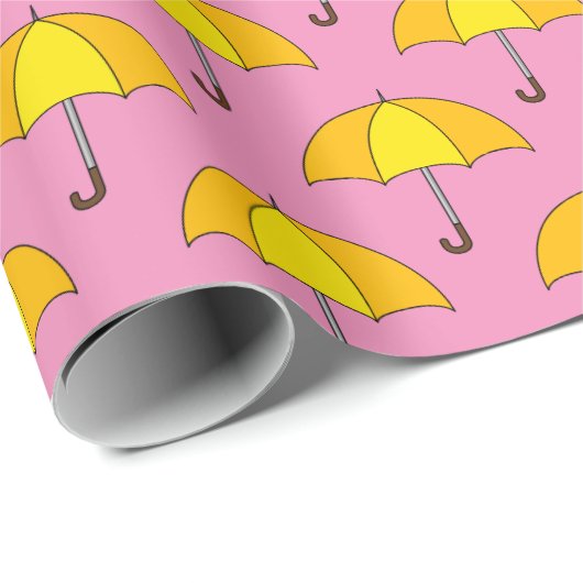 Yellow Umbrella Cadeaupapier (Rol Hoek)