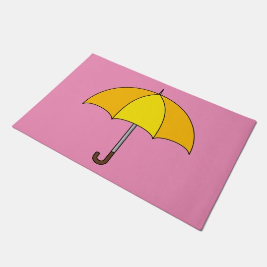 Yellow Umbrella Deurmat (Schuin)