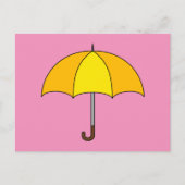 Yellow Umbrella Feestdagenkaart (Voorkant)