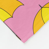 Yellow Umbrella Fleece Deken (Hoek)