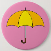 Yellow Umbrella Ronde Button 6,0 Cm (Voorkant)