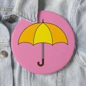 Yellow Umbrella Ronde Button 6,0 Cm (In situ)