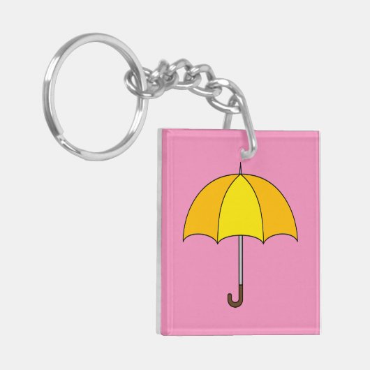 Yellow Umbrella Sleutelhanger (Voorkant Links)