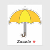 Yellow Umbrella Sticker (Vel)