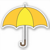 Yellow Umbrella Sticker (Voorkant)