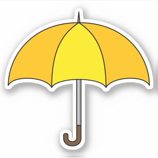 Yellow Umbrella Sticker (Voorkant)