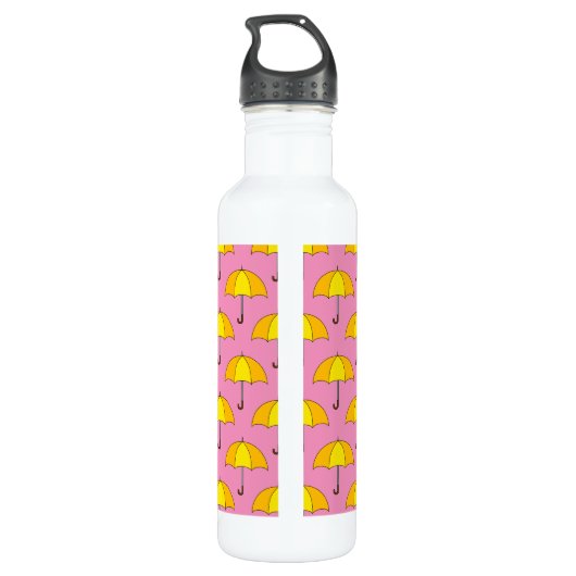 Yellow Umbrella Waterfles (Achterkant)