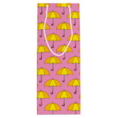 Yellow Umbrella Wijn Cadeautas (Achterkant)
