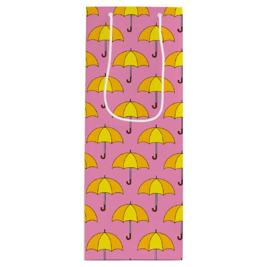 Yellow Umbrella Wijn Cadeautas (Voorkant)