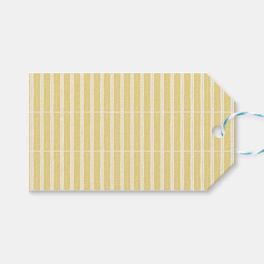 Yellow Unique Stripes Cadeaulabel (Voorkant (Horizontaal))