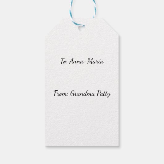 Yellow Unique Stripes Cadeaulabel (Achterkant)