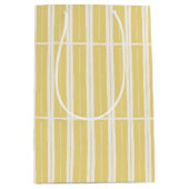 Yellow Unique Stripes Medium Cadeauzakje (Voorkant)