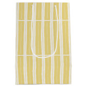 Yellow Unique Stripes Medium Cadeauzakje (Achterkant)