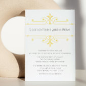 Yellow v2 Fancy uitnodiging voor sierbruiloft