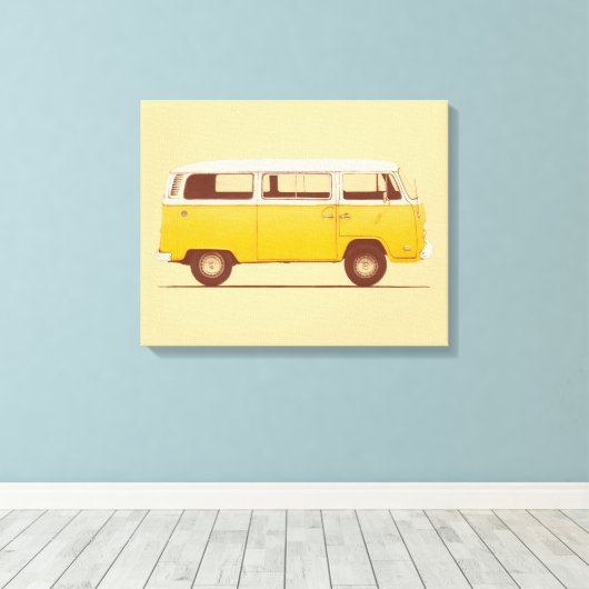 Yellow Van | Florent Bodart Canvas Afdruk (Insitu (Houten vloer))