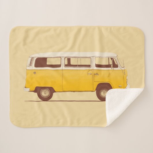 Yellow Van | Florent Bodart Sherpa Deken (Voorkant (horizontaal))