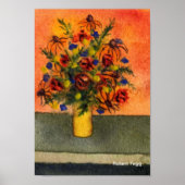 Yellow Vase Art Print (Voorkant)
