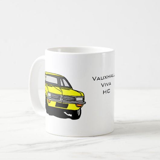 Yellow Vauxhall Viva HC Koffiemok (Voorkant links)