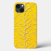 Yellow Vein Texture iPhone Case Bold Style (Achterkant)