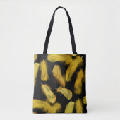 Yellow veren patroon tote bag (Voorkant)