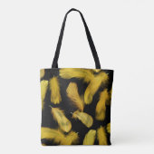 Yellow veren patroon tote bag (Achterkant)
