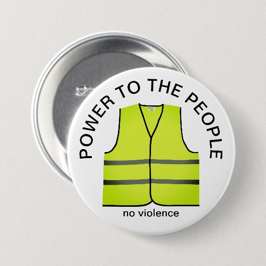 yellow vest protest button (Voorkant /achterkant)