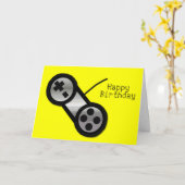 Yellow Vidoe Gaming Birthday Card Kaart (Gele Bloem)