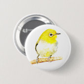Yellow Viero Ronde Button 5,7 Cm (Voorkant /achterkant)