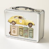 Yellow Vintage-auto (Achterkant)