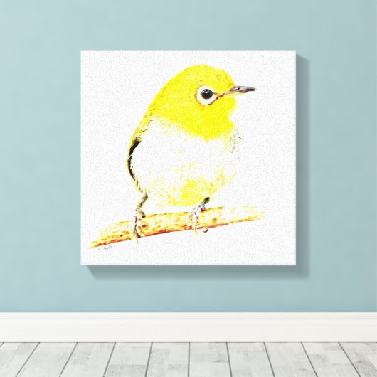 Yellow Viro Canvas Afdruk (Insitu (Houten vloer))