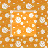 Yellow Volleyball Chevron Patterned Stof (Delen)