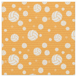 Yellow Volleyball Chevron Patterned Stof
