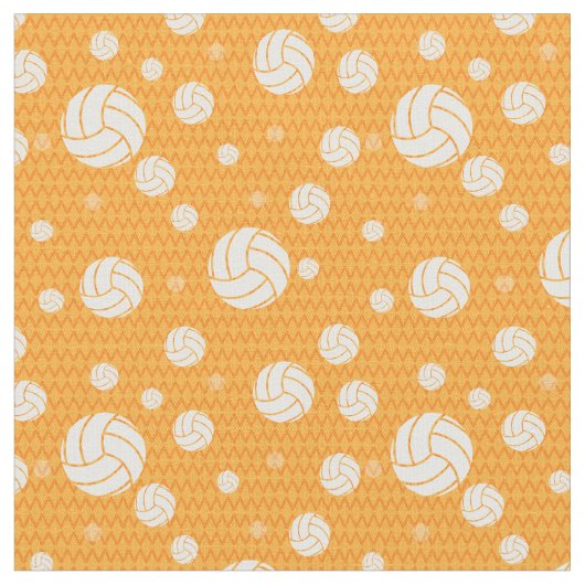 Yellow Volleyball Chevron Patterned Stof (Close Up)
