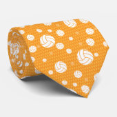 Yellow Volleyball Chevron Patterned Stropdas (Opgerold)
