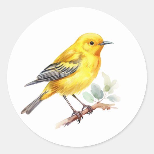 Yellow Warbler Bird Stickers (Voorkant)