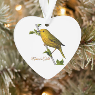 Yellow Warbler "Natuur's Gold" Kerstversiering Ornament