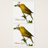 Yellow Warbler "Natuur's Gold" Printed Art Kaart (Voorkant /achterkant)