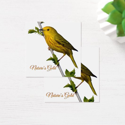 Yellow Warbler "Natuur's Gold" Printed Art Kaart (Bureau)