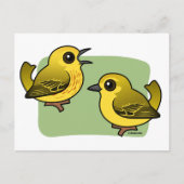 Yellow Warbler-paar Briefkaart (Voorkant)