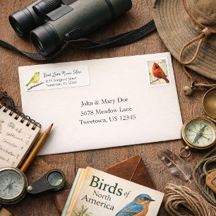 Yellow Warbler Singing Bird Watcher Gift Etiket