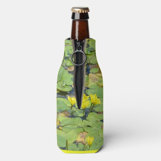 Yellow Water Lily Bottle Cooler (Fles Achterkant)