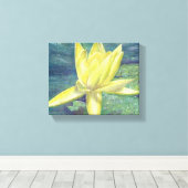 Yellow Water Lily Canvas Afdruk (Insitu (Houten vloer))