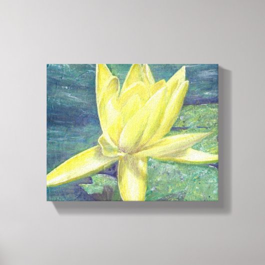 Yellow Water Lily Canvas Afdruk (Voorkant)