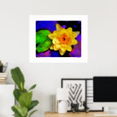 Yellow Water Lily, druk Poster (Thuiskantoor)
