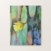 Yellow Water Lily Natuur Art Puzzel (Verticaal)