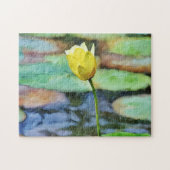 Yellow Water Lily Natuur Art Puzzel Legpuzzel (Horizontaal)